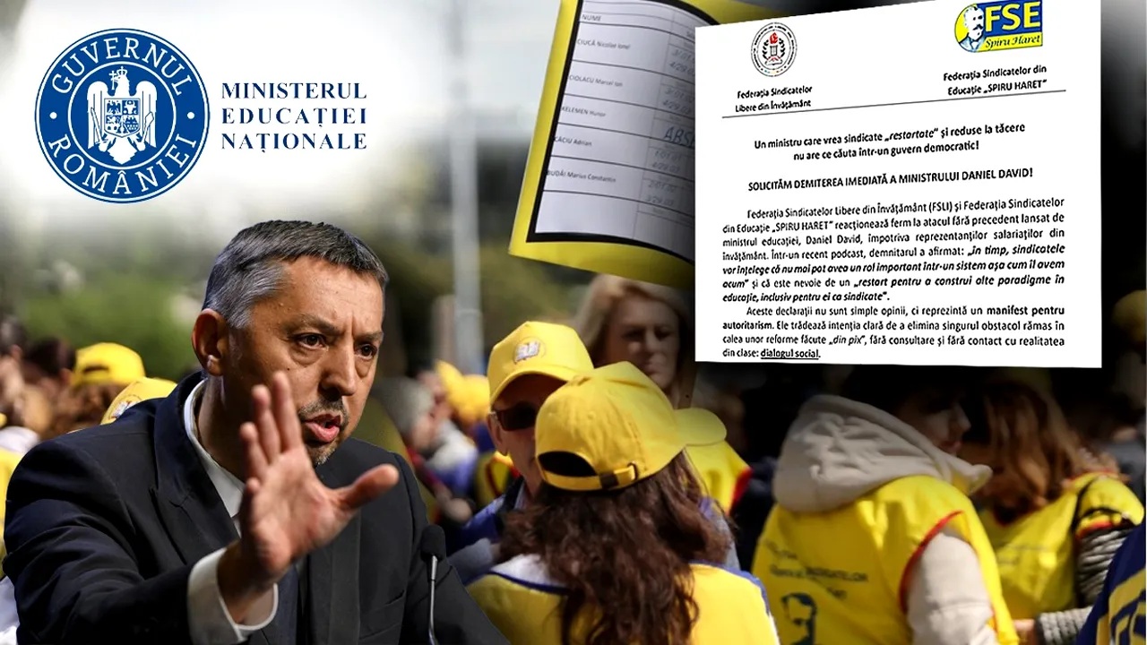 ministrul-daniel-david,-„incoltit”-din-nou-de-profesori.-protest-amplu-al-sindicatelor-din-educatie-in-piata-victoriei:-„demnitatea-nu-se-negociaza”