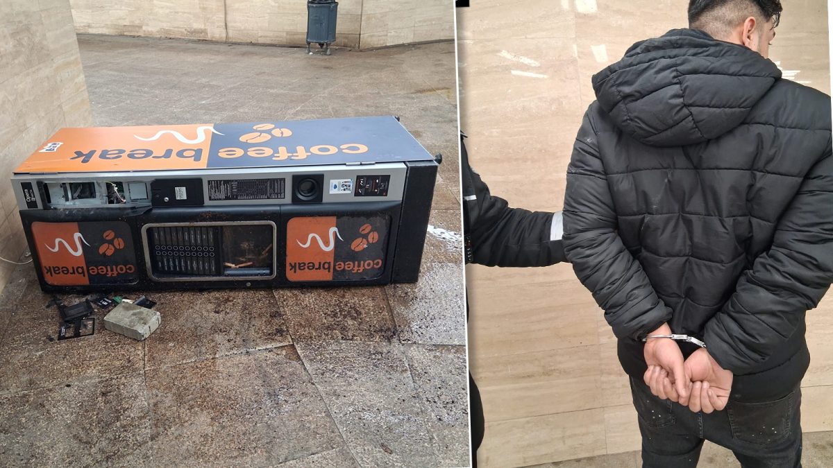 un-tanar-de-19-ani-din-bucuresti,-incatusat-de-politistii-din-iasi,-dupa-ce-a-spart-un-aparat-de-cafea-pentru-a-fura-banii-din-el