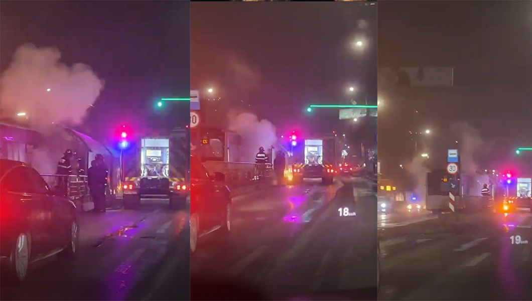 incendiu-la-un-autobuz-in-municipiul-iasi,-observat-intamplator-de-pompieri.-traficul-a-fost-blocat-in-zona-podu-ros-–-nicolina