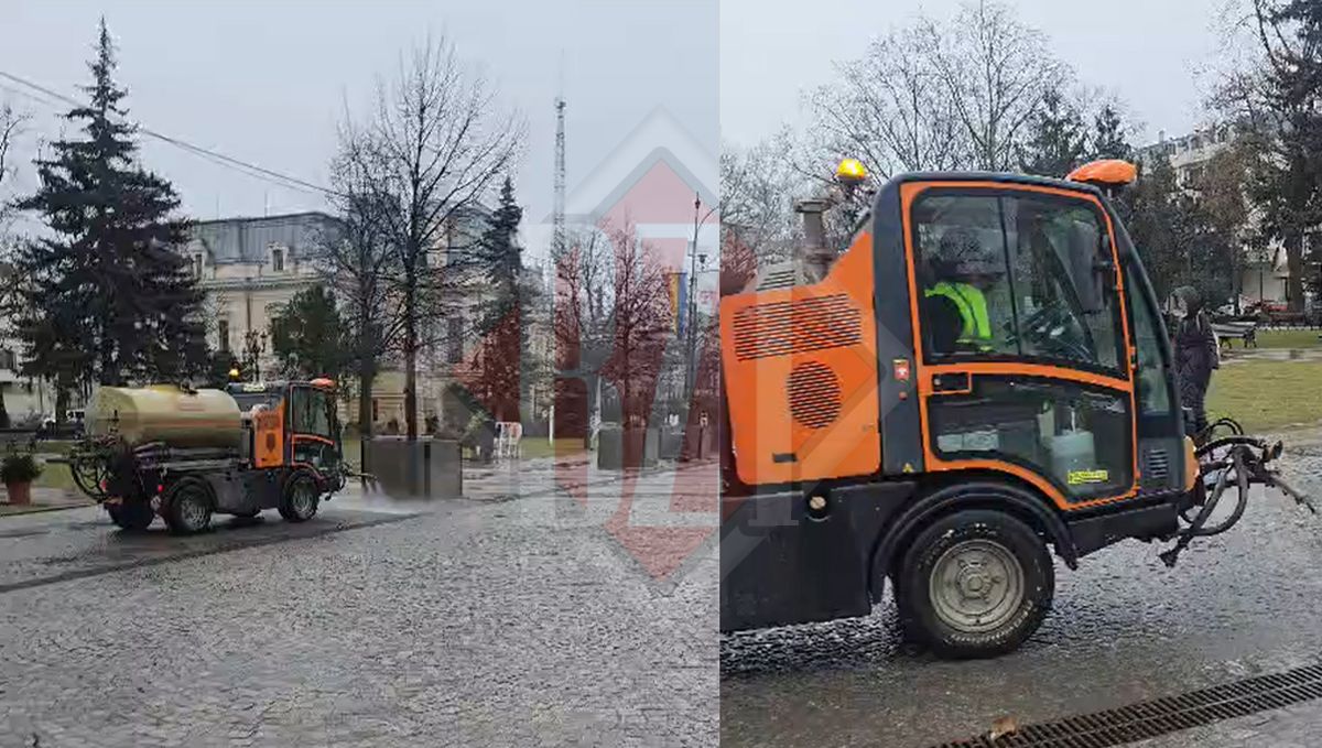 strazile-din-iasi,-spalate-selectiv!-se-face-curatenie-doar-in-fata-primariei-si-pe-bulevardul-stefan-cel-mare,-restul-orasului-ramane-o-mocirla