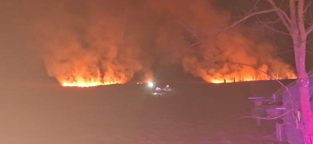 incendiu-de-vegetatie-uscata-in-satul-boureni,-comuna-motca.-pompierii-intervin-de-urgenta