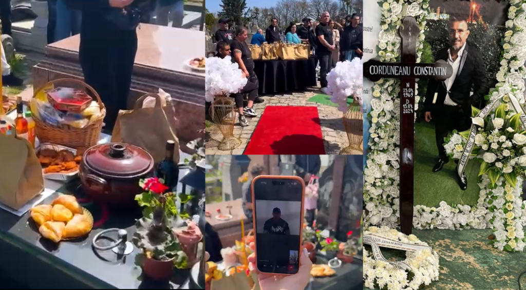 imagini!-opulenta-in-cimitirul-eternitatea-din-iasi,-la-mormantul-lui-costel-corduneanu-familia-a-pus-un-covor-rosu-pe-alee-si-a-decorat-totul-cu-flori-albe.-iata-cine-a-lipsit