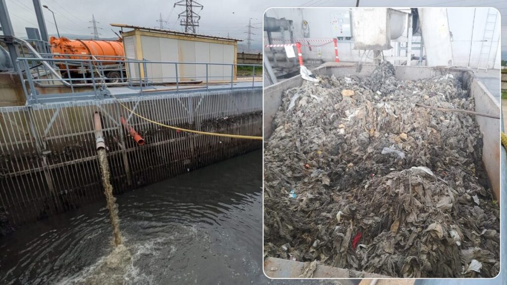 muncitorii-de-la-apavital-au-adunat-10-tone-de-deseuri-din-canalizare-in-urma-ploii-torentiale!-scurgerile-erau-pline-de-servetele-umede,-materiale-textile-si-resturi-alimentare