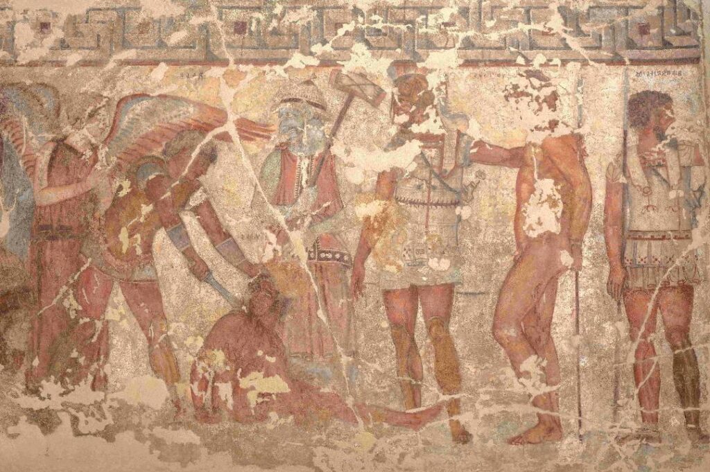 italia-readuce-la-lumina-un-mormant-vechi-de-2.400-de-ani-/-frescele-ascunse-timp-de-peste-un-secol-pot-fi-vazute-din-nou