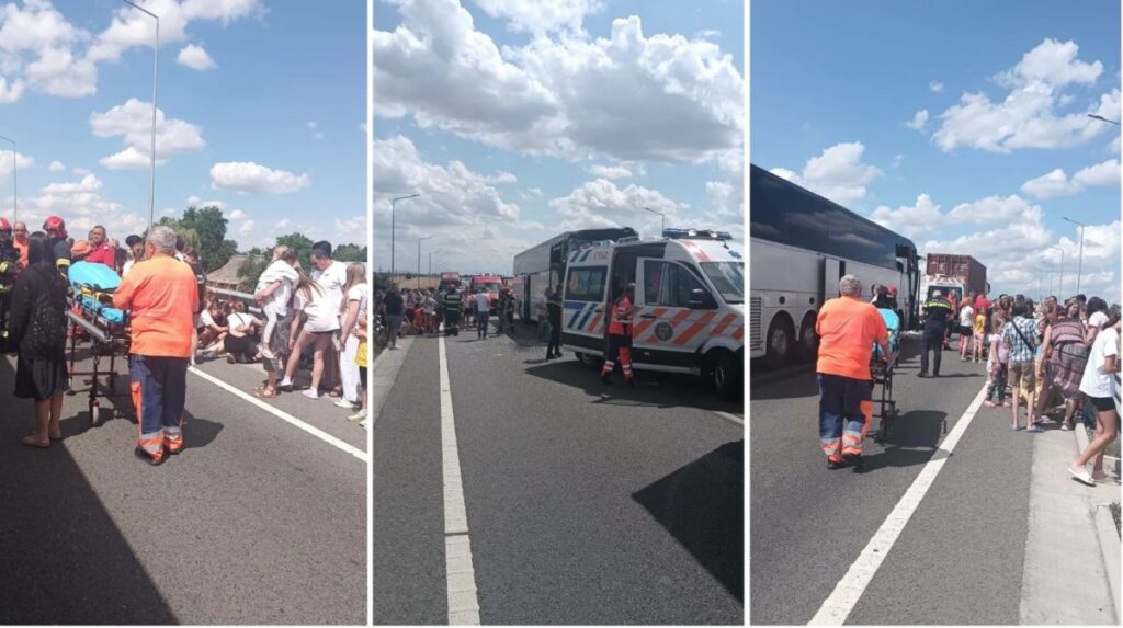 accident-grav-in-judetul-calarasi.-a-fost-activat-planul-rosu-de-interventie-dupa-ce-un-autocar-plin-cu-copii-s-a-ciocnit-cu-un-tir