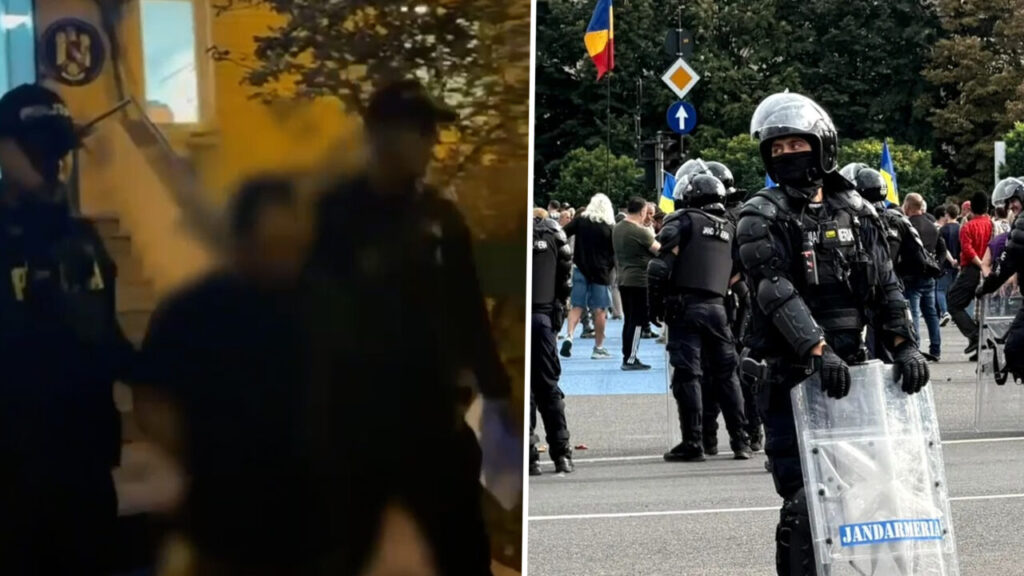 un-barbat-a-fost-retinut-de-politisti-dupa-protestul-din-piata-victoriei